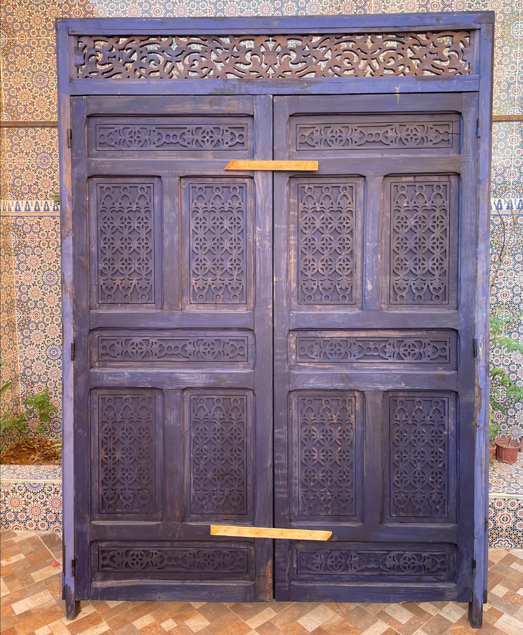 Fantastique Porte extérieure intérieure bleue en bois, Ceci est une porte royale pour votre décoration intérieure, porte récupérée, portes d’entrée, tête de lit suspendue