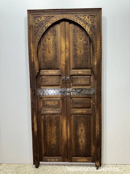 Handcrafted Moroccan Door Made Of Superior Wood For A Warm And Authentic