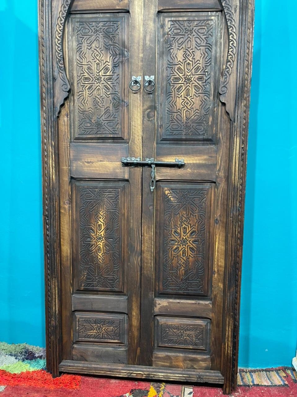 OLD CARVED DOOR , Cave Antique Door , Double Door , Wall Decor