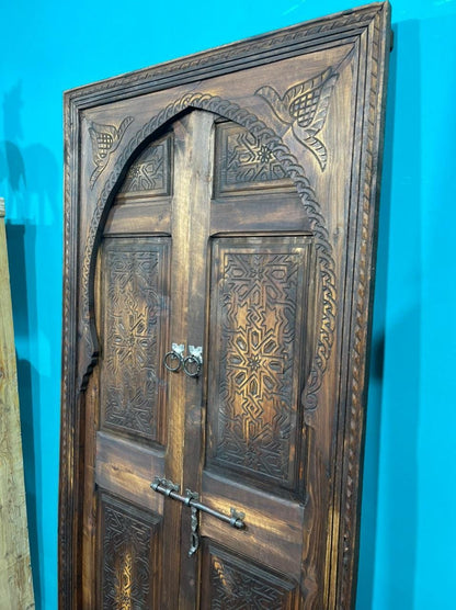 OLD CARVED DOOR , Cave Antique Door , Double Door , Wall Decor