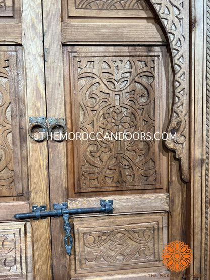 Entryway Moroccan Interior Rustic Geometric Wooden Door Mid Century Modern Wooden Work Doors Andaludian Moorish Riad Door