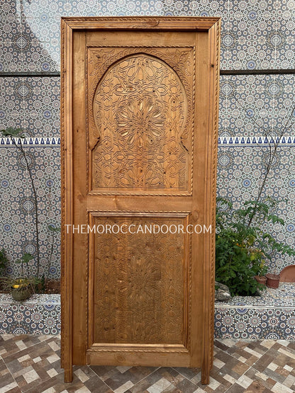 Exquisite Hand Carved Wood Door - Elevate Your Home with Exotic Charm - Custom Wooden Doors