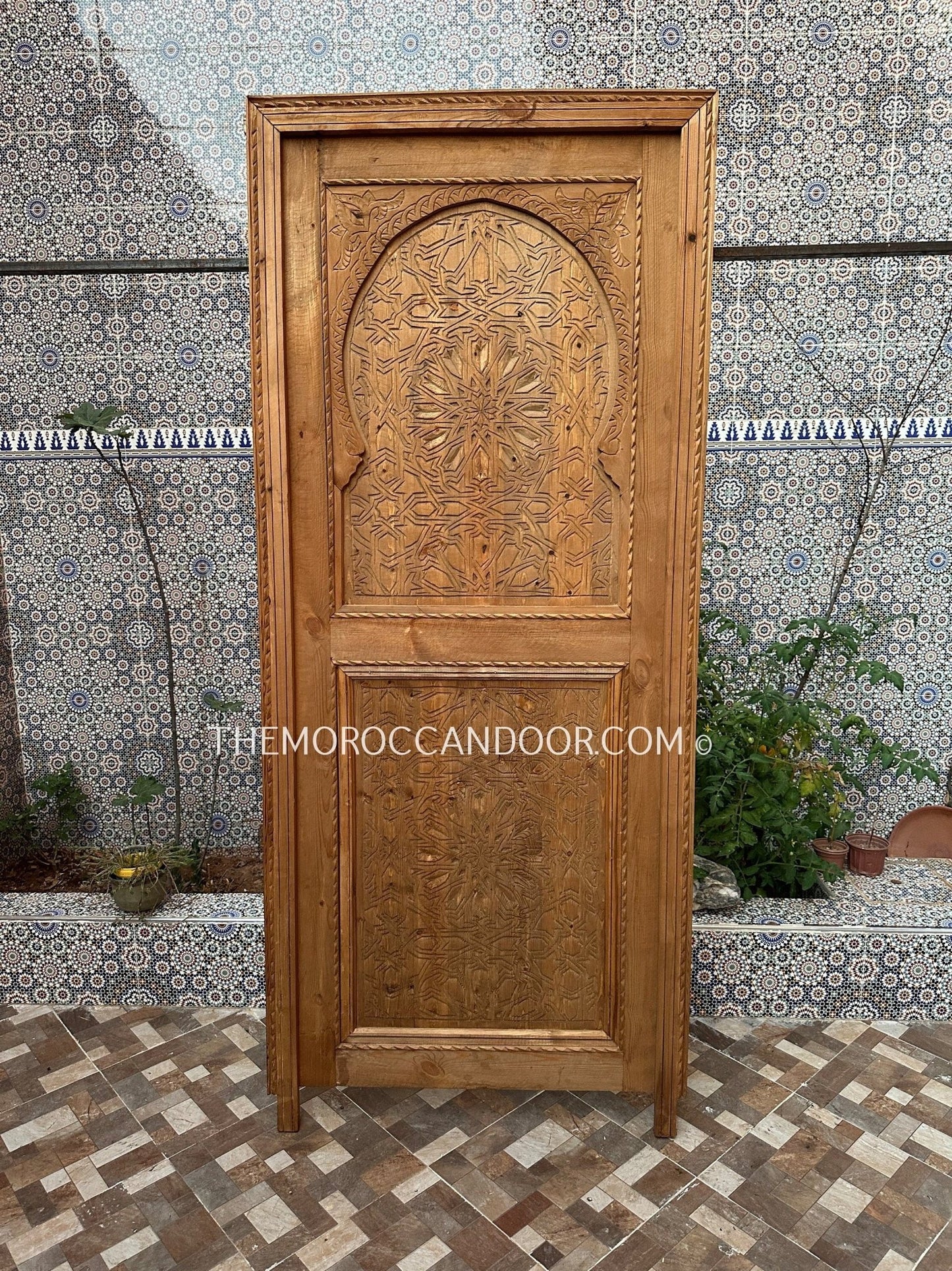 Exquisite Hand Carved Wood Door - Elevate Your Home with Exotic Charm - Custom Wooden Doors