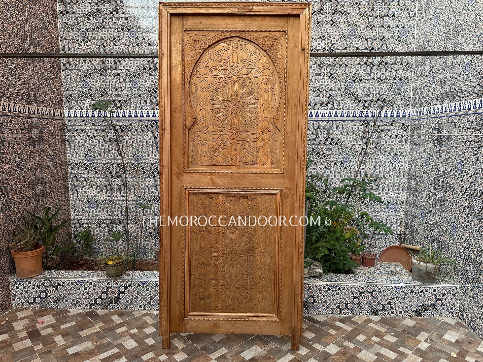 Exquisite Hand Carved Wood Door - Elevate Your Home with Exotic Charm - Custom Wooden Doors