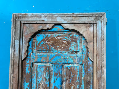 NoW WITH FREE SHIPPiNG - UNIQUE Hand Carved Old Beautiful Wooden Door, Moroccan Vintage Door.