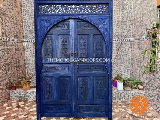 Fantastique Wooden Blue Interior Exterior door, This is A Royal Gate For Your Home Decor, Reclaimed Door, Entrance Doors, Hanging Headboard