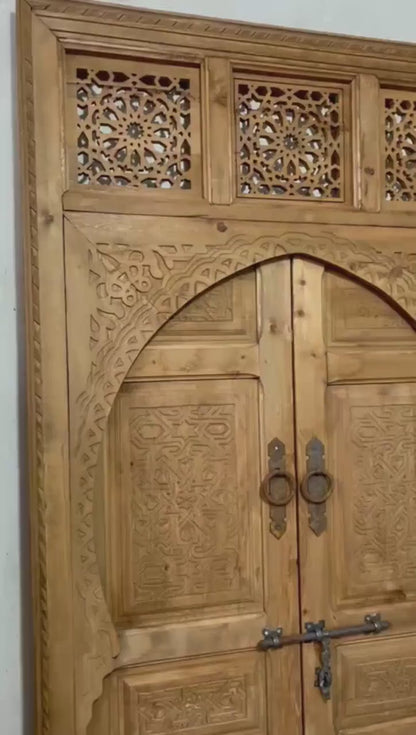 DOUBLE PORTE SCULPTÉ | Carved Moroccan door interior , exterior