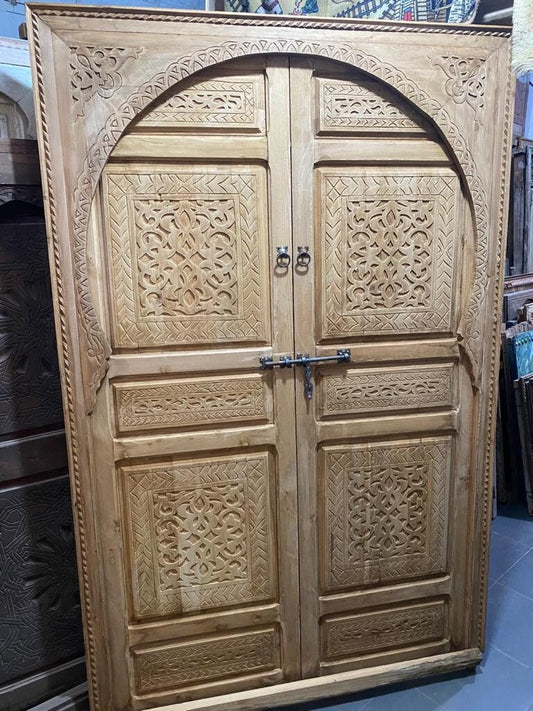 Porte marocaine traditionnelle Porte en bois sculptée