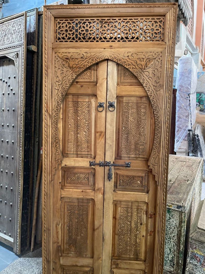 Porte double sculpté a la marocaine | Décoration murale | porte exterieur interieur