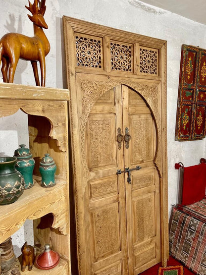 DOUBLE PORTE SCULPTÉ | Carved Moroccan door interior , exterior