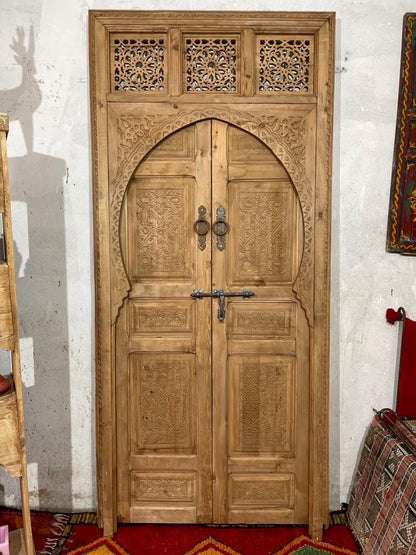 DOUBLE PORTE SCULPTÉ | Carved Moroccan door interior , exterior