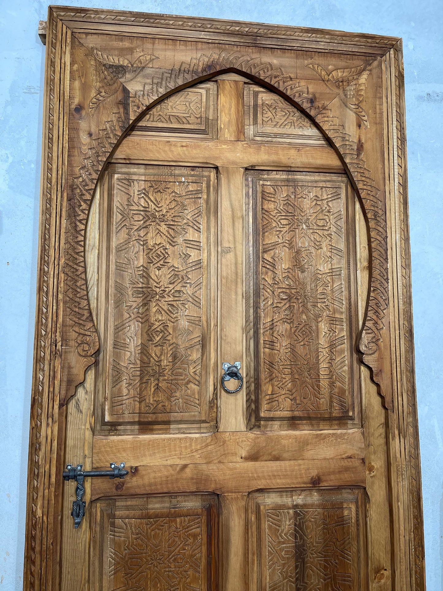 WOODEN MOROCCAN CARvED DOOR | Interior exterior door  | Wall deco