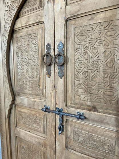 DOUBLE PORTE SCULPTÉ | Carved Moroccan door interior , exterior