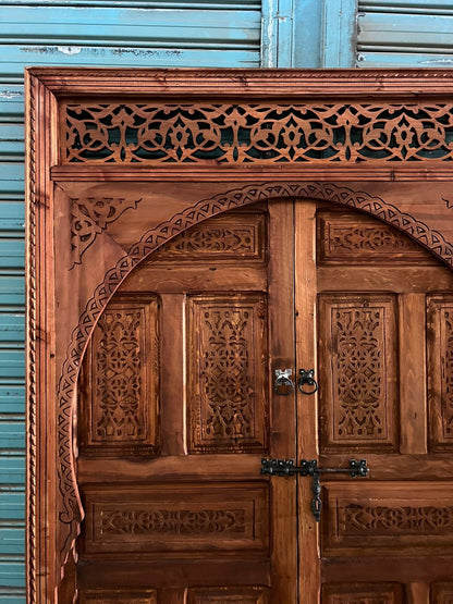 Wooden Door Rustique Wall décor, Intérieur Extérieur Door, Berbère Antique Old  Carved Morish door , Moroccan Décoration,