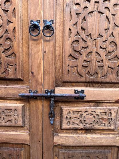 Door Moroccan Unique traditional interior carved wooden door, with a model of illustration docked , Wall decor, antique carve doors