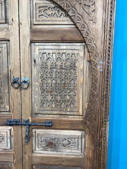 Moroccan Interior Door Traditional Wood Carved , With Amazing Model of illustration , Best Quality of Wood