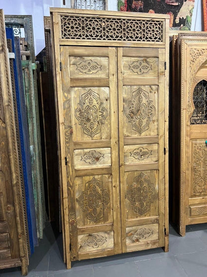 Moroccan Interior Door Traditional Wood Carved , With Amazing Model of illustration , Best Quality of Wood