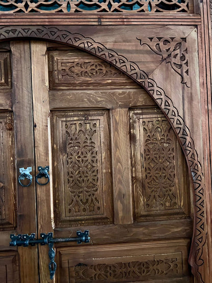 Wooden Door Rustique Wall décor, Intérieur Extérieur Door, Berbère Antique Old  Carved Morish door , Moroccan Décoration,