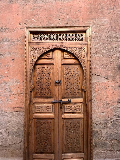 Door Moroccan Unique traditional interior carved wooden door, with a model of illustration docked , Wall decor, antique carve doors