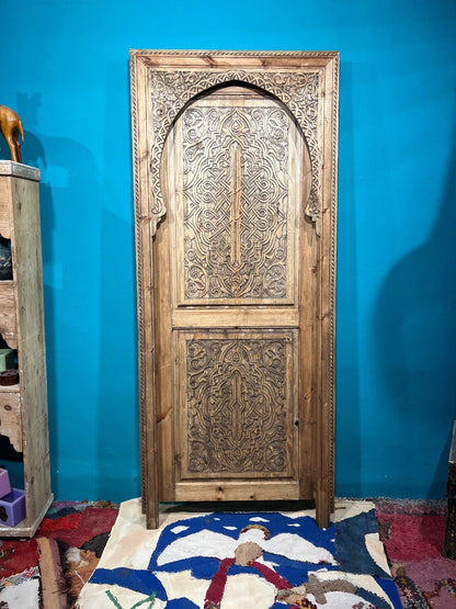 Wooden Unique Door  , Craved wooden door , Moroccan Wall Door