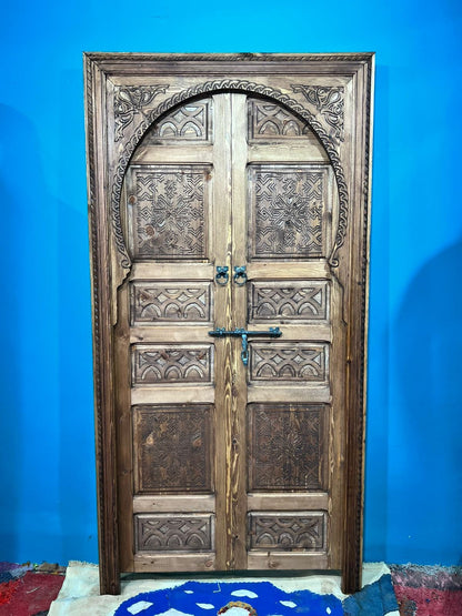 Moroccan Interior, Entryway  Rustic Abstract Geometric Door, Old Decorative Decor, Mid Century Modern