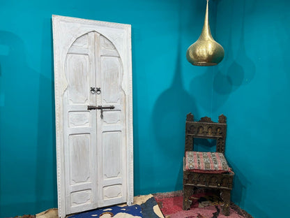 Moroccan door, wooden door, hand carved door, Mediterranean design, vintage rustic, Moroccan artwork and Arabic culture