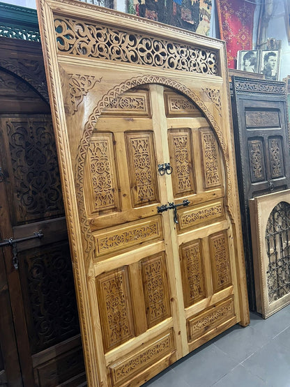 Large handmade wooden Carved door with the possibility of making it to measure for your entrance door, interior or exterior, wall decoration