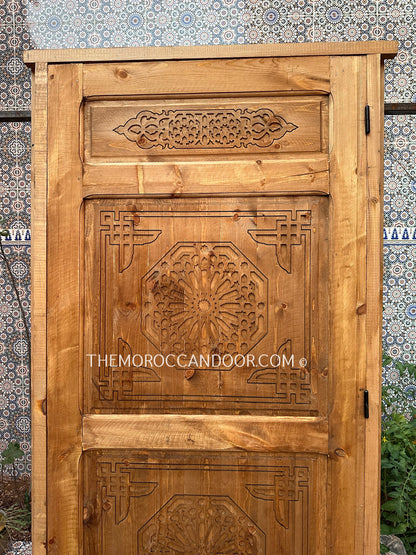 Durable solid wood door reflecting the charm of Morocco