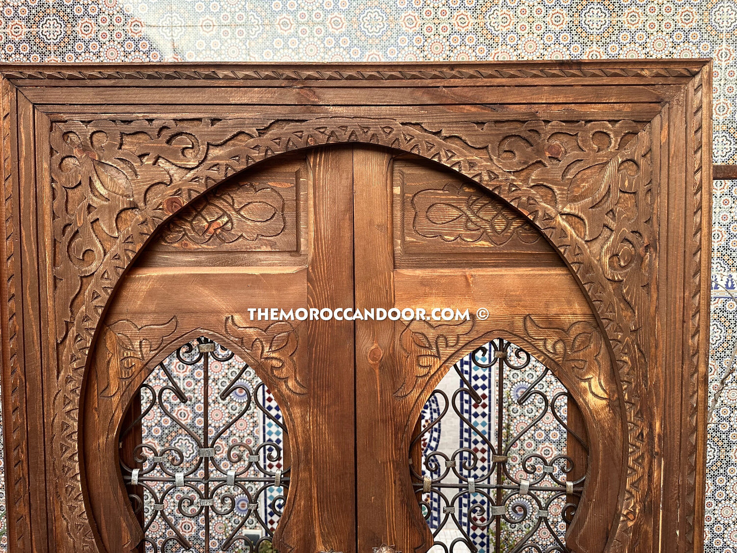 Elevate Your Home with Exotic Charm - Custom Wooden Doors - Exquisite Hand Carved Wood Door - Door With Window