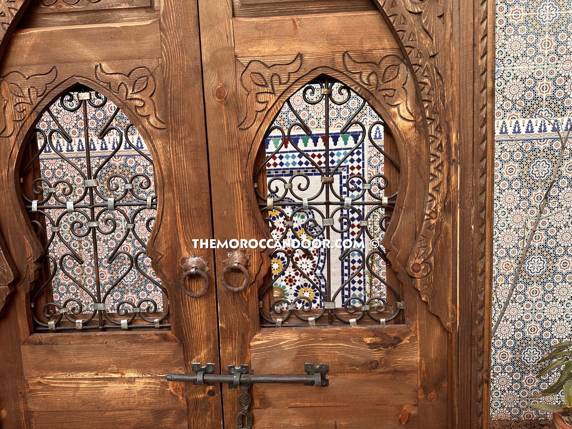 Elevate Your Home with Exotic Charm - Custom Wooden Doors - Exquisite Hand Carved Wood Door - Door With Window