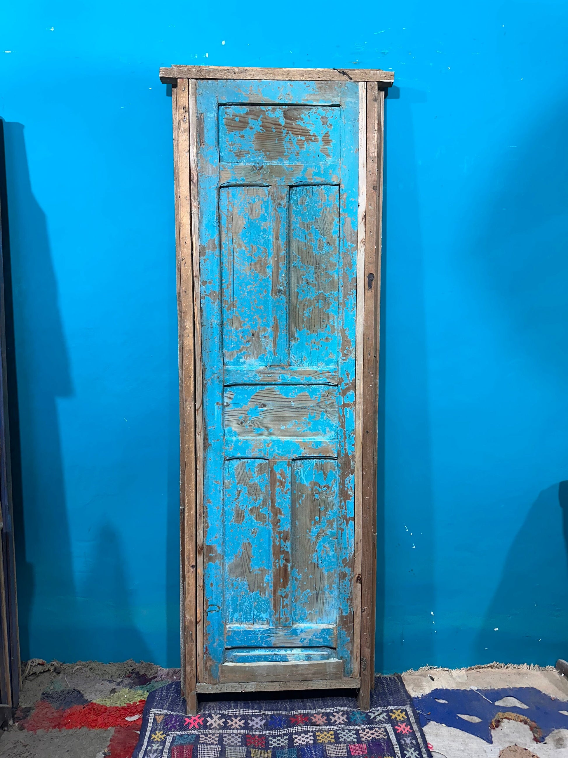 NoW WITH FREE SHIPPiNG - UNIQUE Hand Carved Old Beautiful Wooden Door, Moroccan Vintage Door.