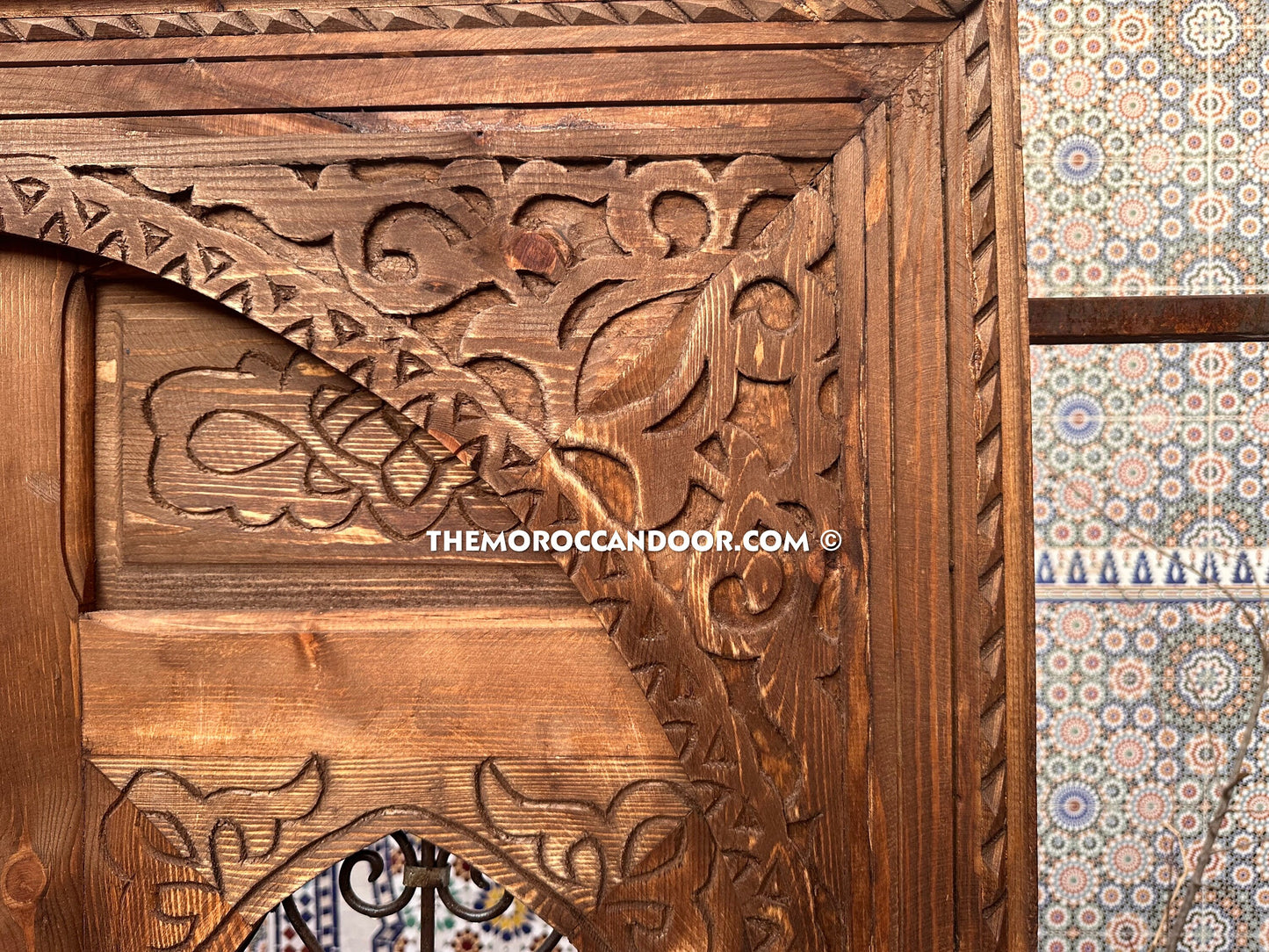 Elevate Your Home with Exotic Charm - Custom Wooden Doors - Exquisite Hand Carved Wood Door - Door With Window