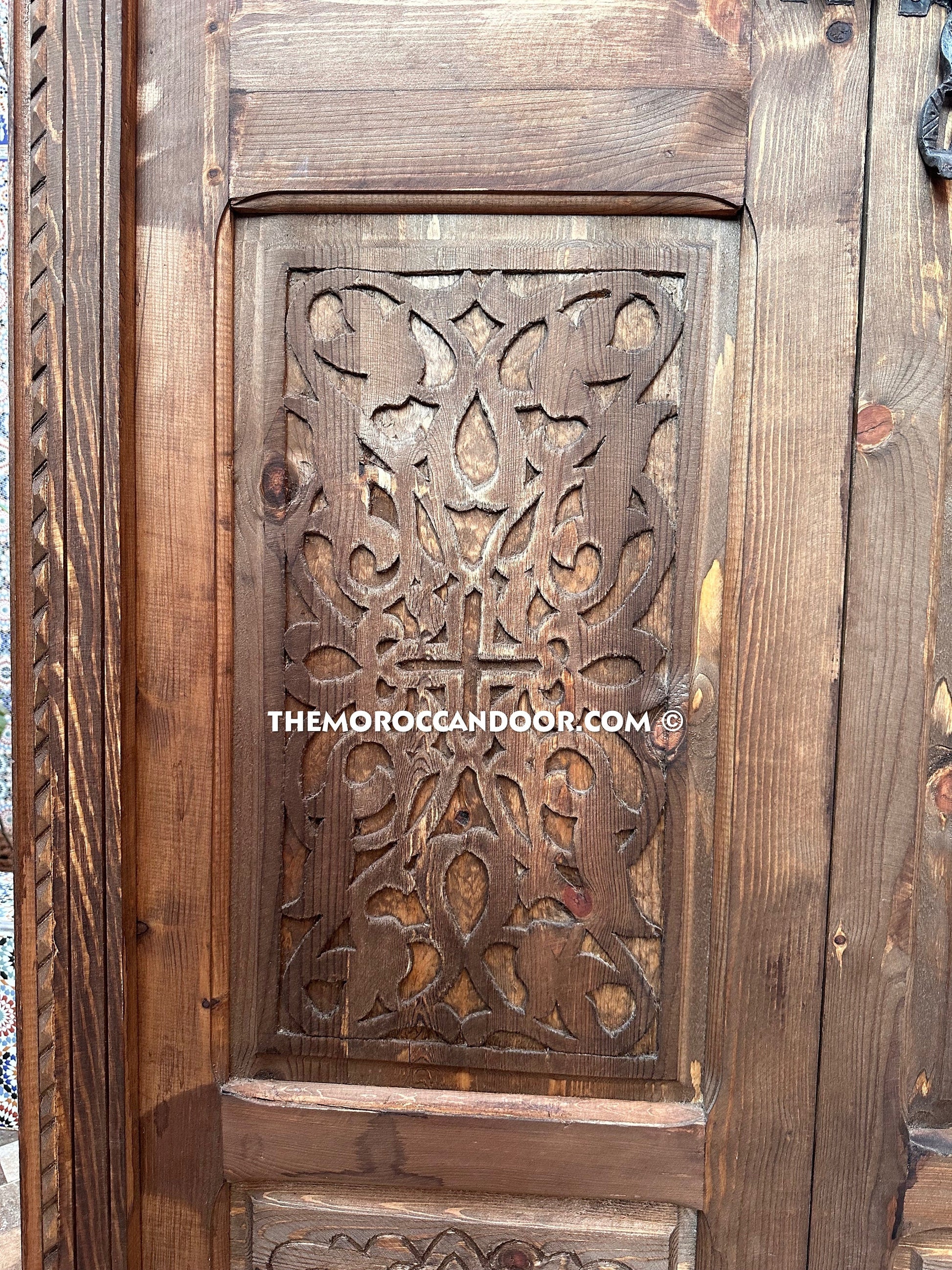 Elevate Your Home with Exotic Charm - Custom Wooden Doors - Exquisite Hand Carved Wood Door - Door With Window